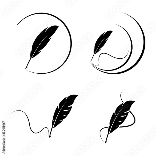 Fototapeta Naklejka Na Ścianę i Meble -  Feather logo