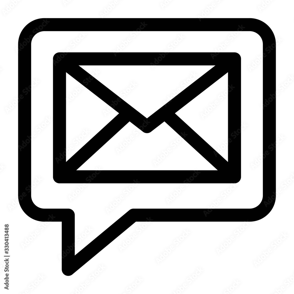 Speech bubble icon illustration. Text message, chatting, texting symbols. Online communication, conversation sign. Chat bubble icon for modern style web and mobile applications.