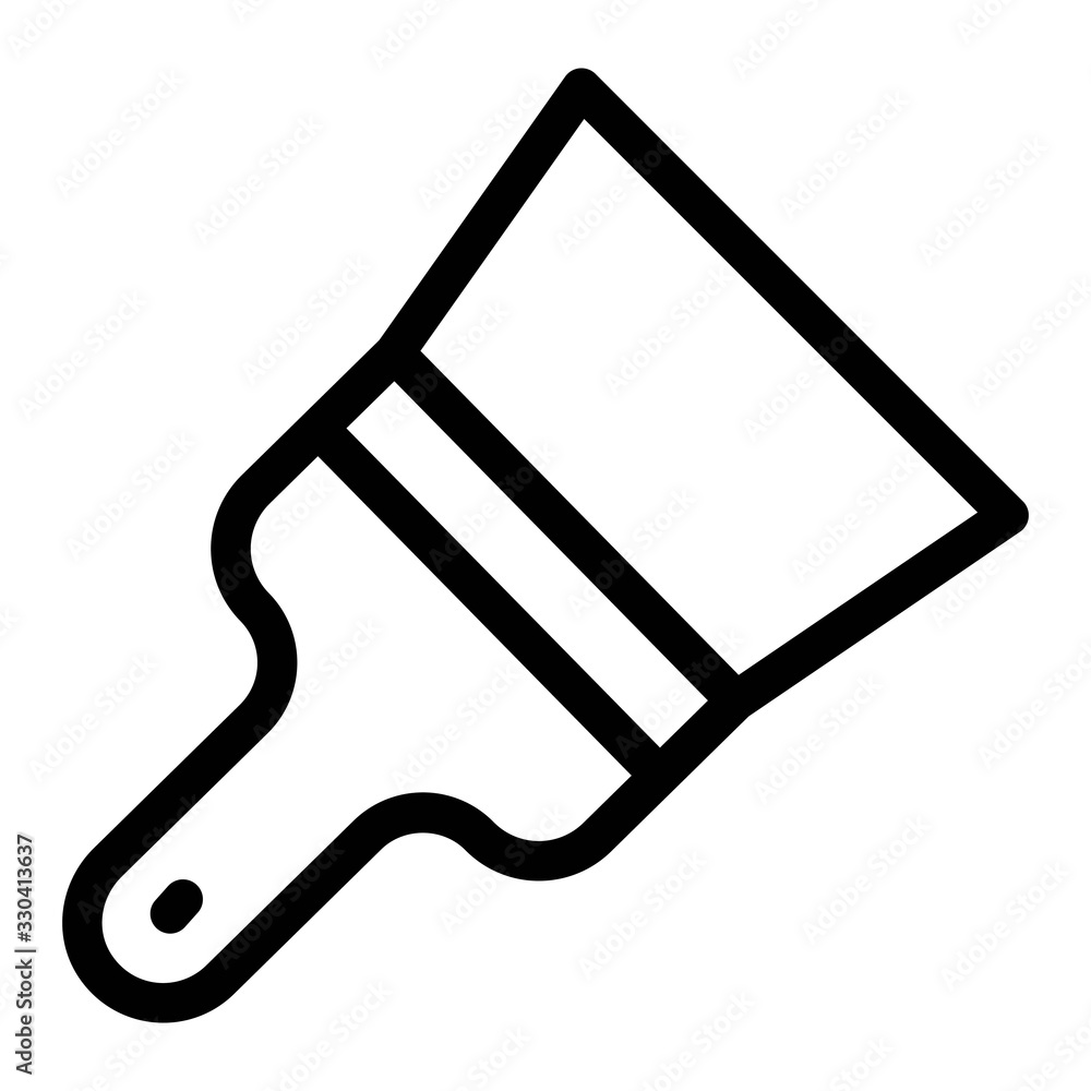Paint brush icon in line style. Paint brush icon in line style.