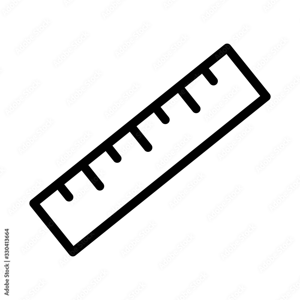Ruler icon in line style. Ruler icon in line style.