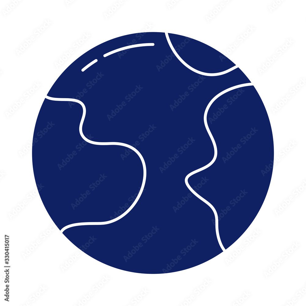 planet earth, silhouette style icon planet earth, silhouette style icon