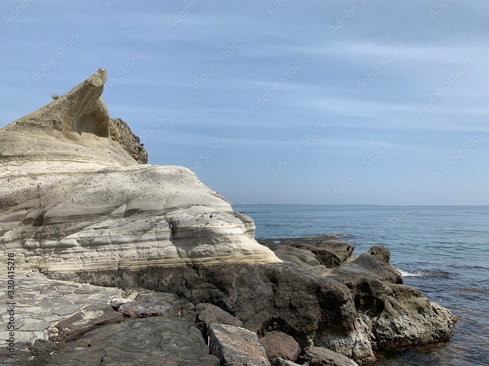 Rocks by ocean