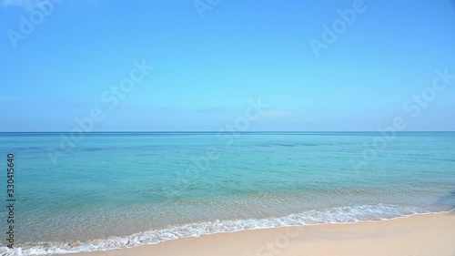 the beach tropical andaman, phuket, thailand on sandy shore. Beautiful Summer holiday. Natural,4K footage