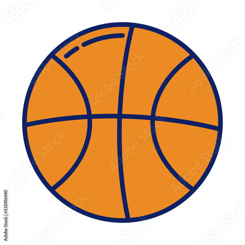 basketball ball sport, line and fill style icon
