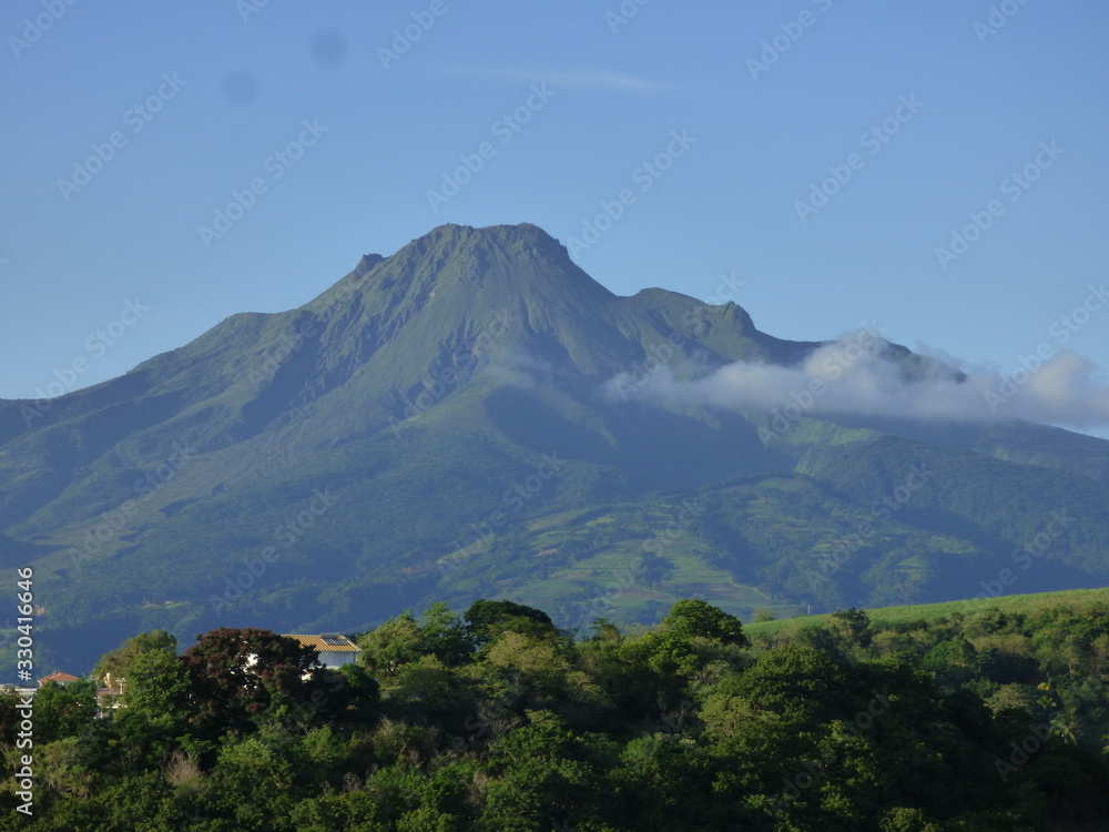 Montagne Pelée visible du Carbet en Martinique