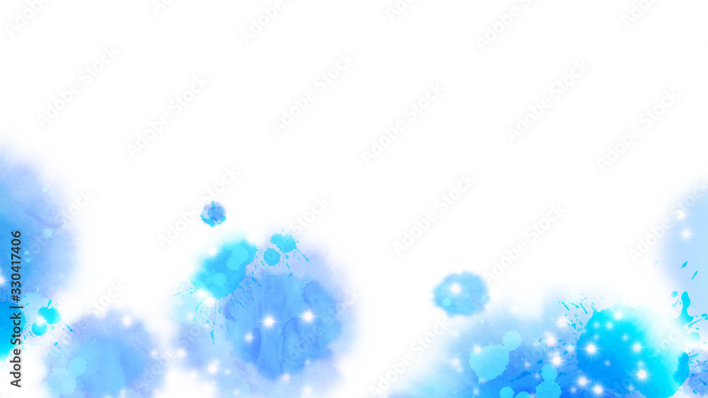 水彩テクスチャ　背景素材　ブルーグラデーション