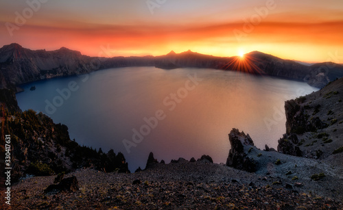 Crater Lake Sunset, Oregon