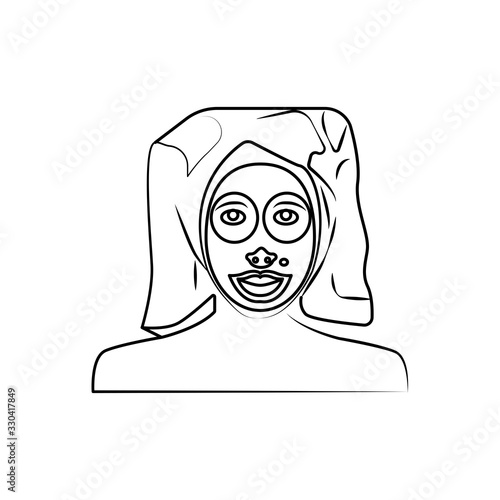 Face mask icon vector logo