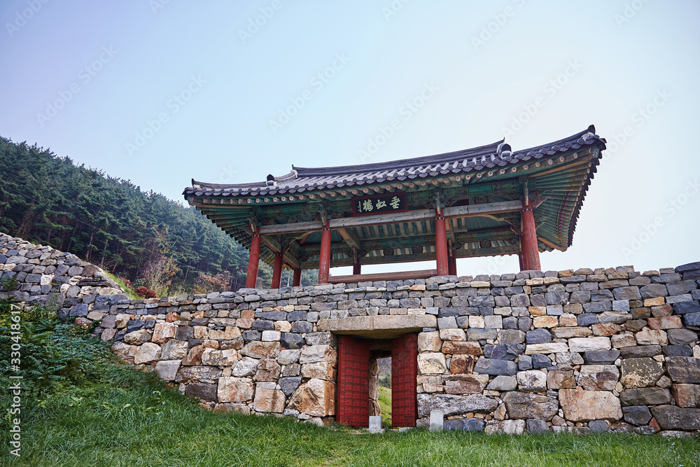 Anheungseong Fortress in Taean-gun, South Korea. Anheungseong is a castle built in the Joseon Dynasty.
