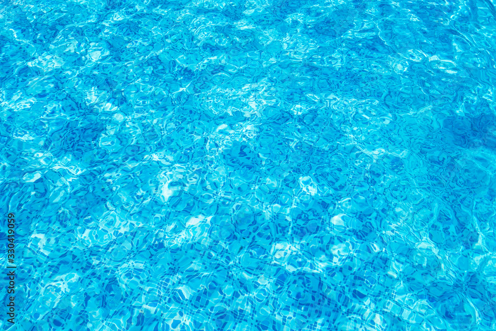 Ripped blue swimming pool water, seamless background