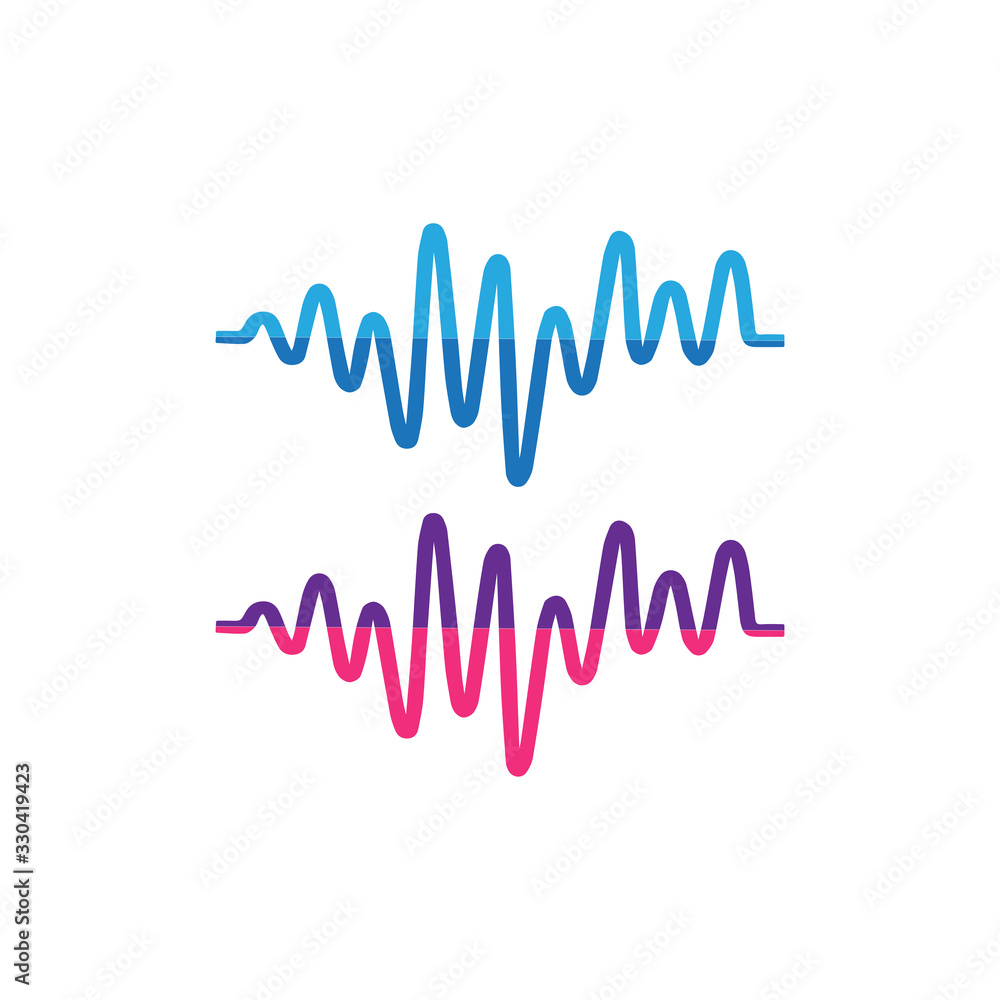 Sine wave icon vector logo Sine wave icon vector logo