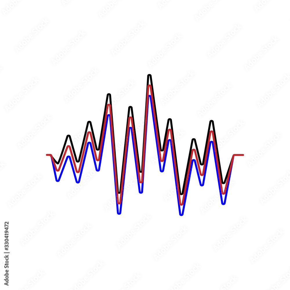 Sine wave icon vector logo Sine wave icon vector logo