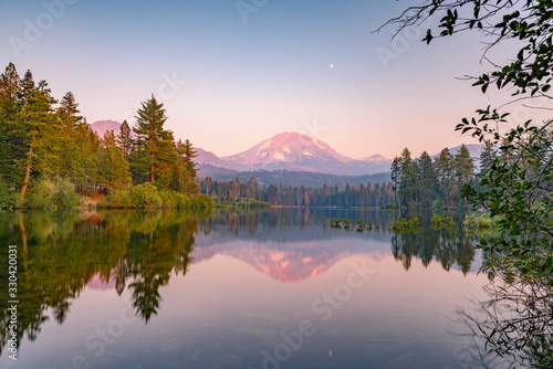 Manzanita Lake Sunset, Lassen Volcanic NP, CA