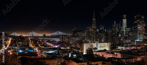 San Francisco Night, bay bridge © XIN