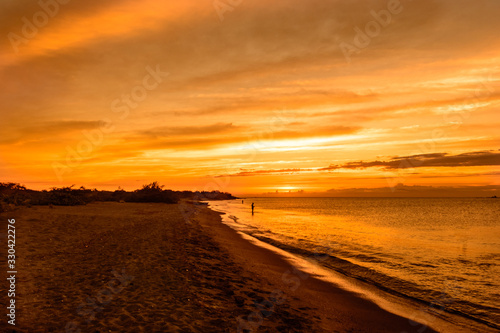 sunset on the beach