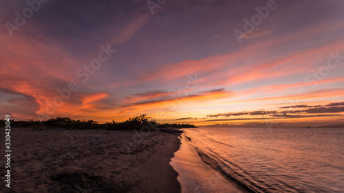 sunset on the beach © Edwin
