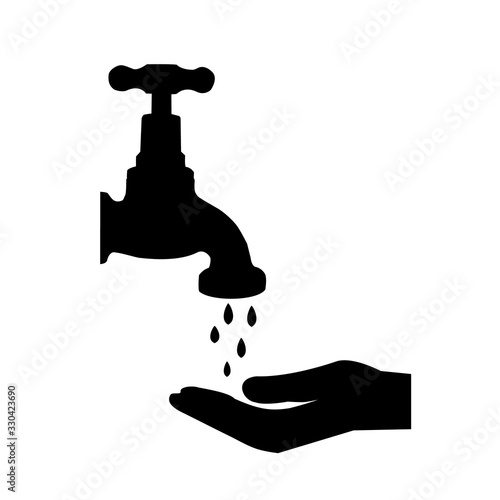 tap with hand washing