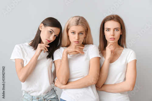 Young women with beautiful ...