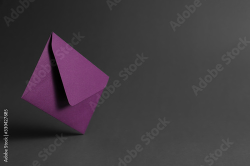 Paper envelope on dark background