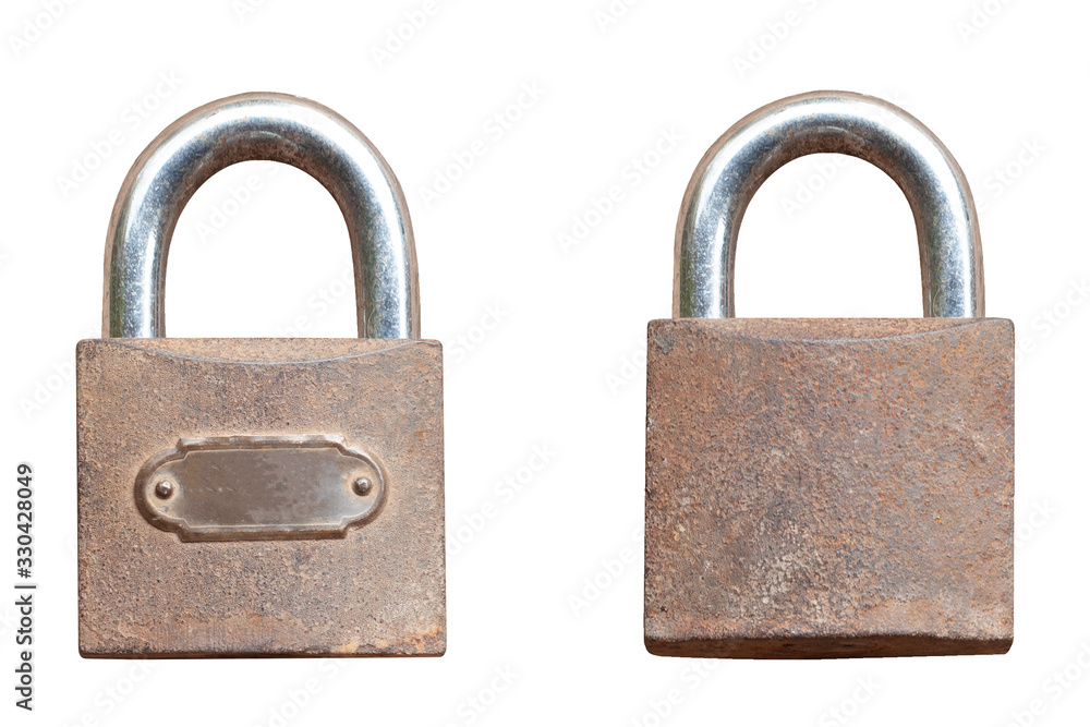 Padlock isolated on a white background, clipping path. Padlock isolated on a white background, clipping path.