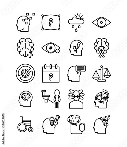 bundle of alzheimer set icons