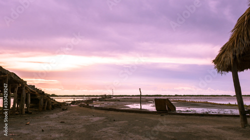 sunset on the beach