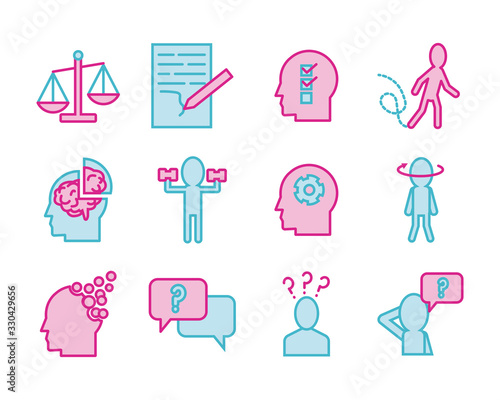 bundle of alzheimer set icons