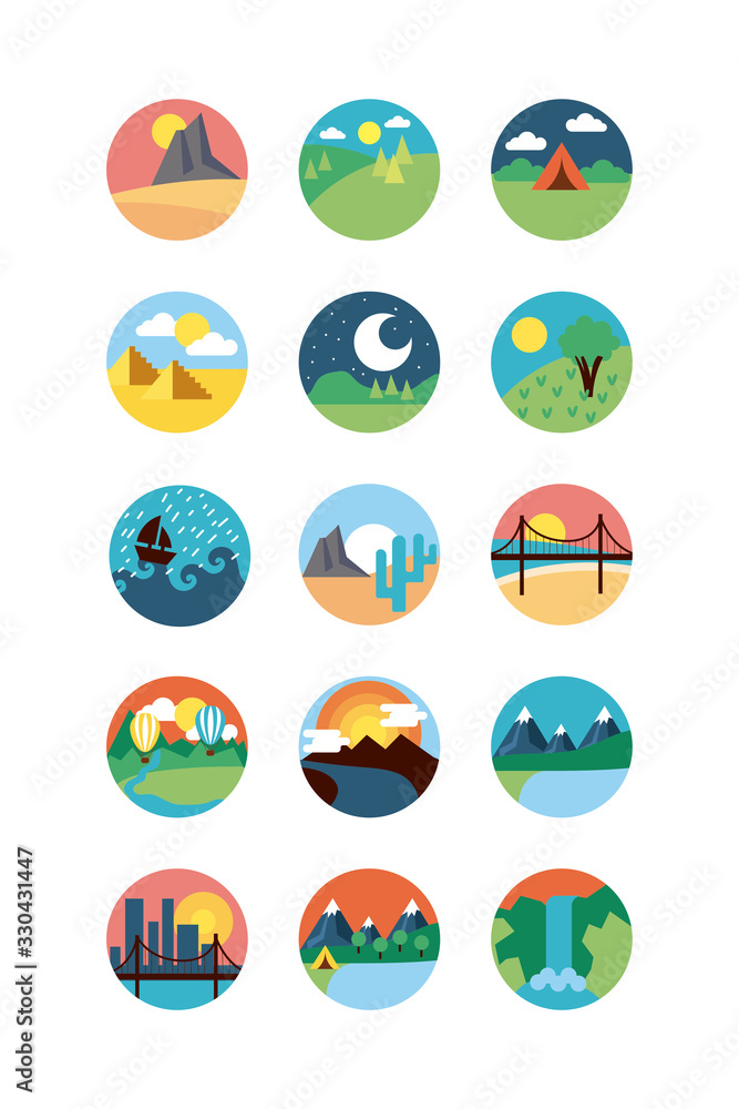 bundle of landscapes set scenes bundle of landscapes set scenes