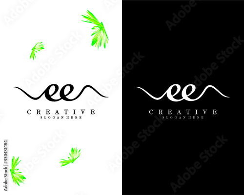 creative letter EE, E logo vector