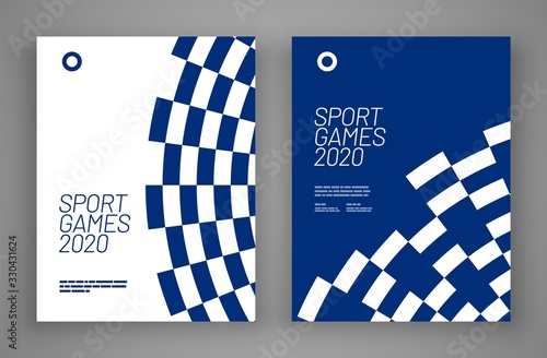 Poster layout design for sport event, invitation, awards or championship. Sport background.