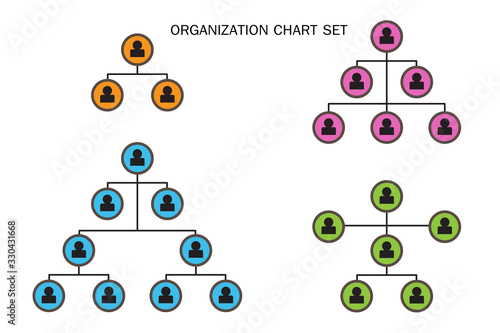 Organization Chart Infographics, vector design