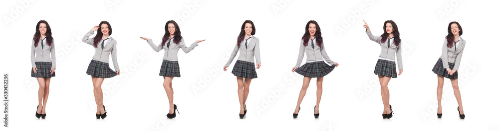 Young student isolated on white Young student isolated on white