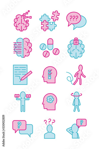 bundle of alzheimer set icons