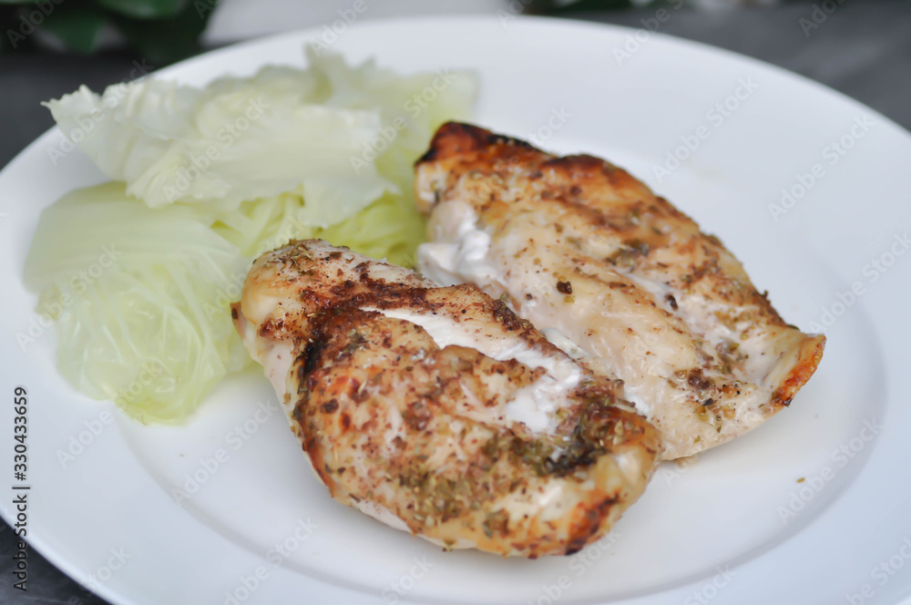 grilled chicken or chicken steak