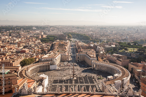 Rome, Italy. Famous Saint Peter's Square in Vatican and aerial view of the city. © Наталья Полещук