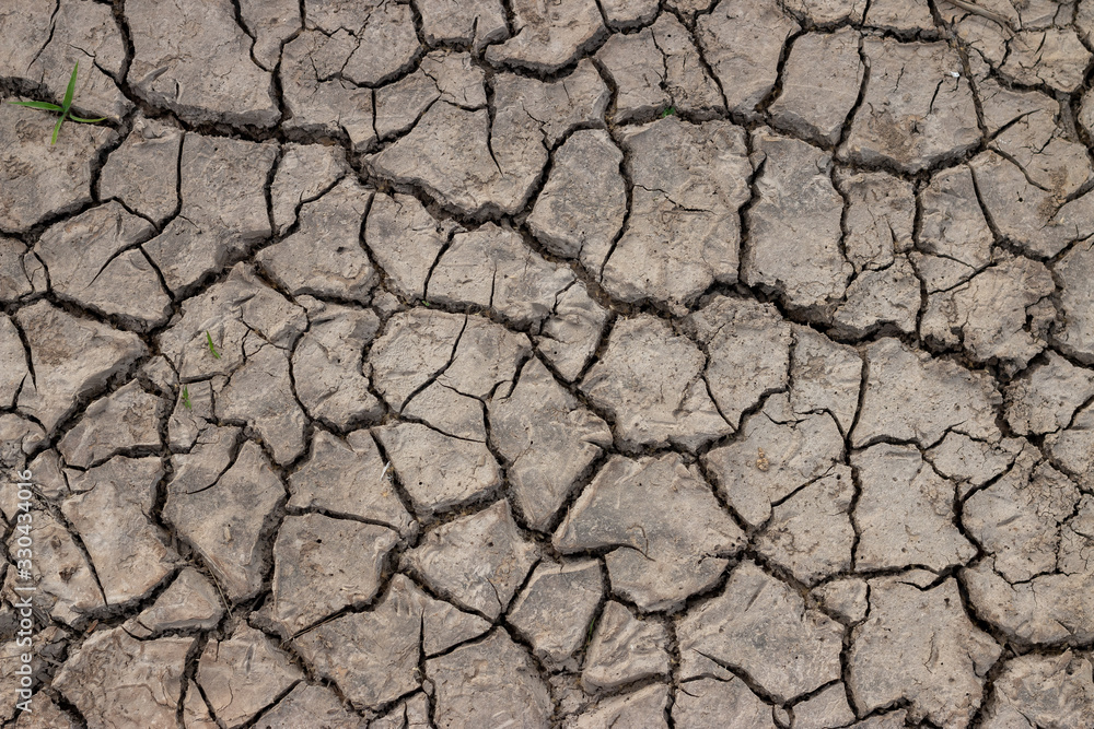 Arid land, cracking. Concept of environmental preservation and global warming Arid land, cracking. Concept of environmental preservation and global warming