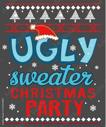 ugly christmas greeting card	