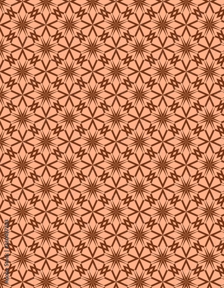 Fototapeta premium Abstract geometric pattern with crossing thin lines and round. Stylish texture in color full. Seamless pattern.