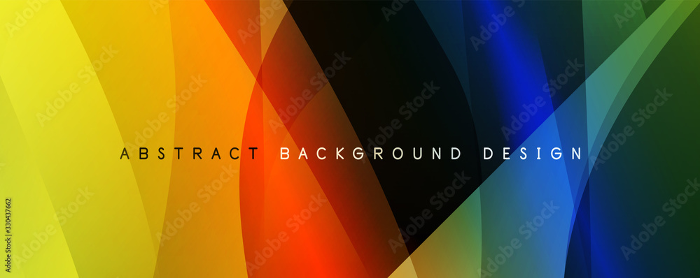 Wave liquid style lines with shadows and light on gradient background Wave liquid style lines with shadows and light on gradient background
