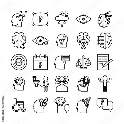 bundle of alzheimer set icons