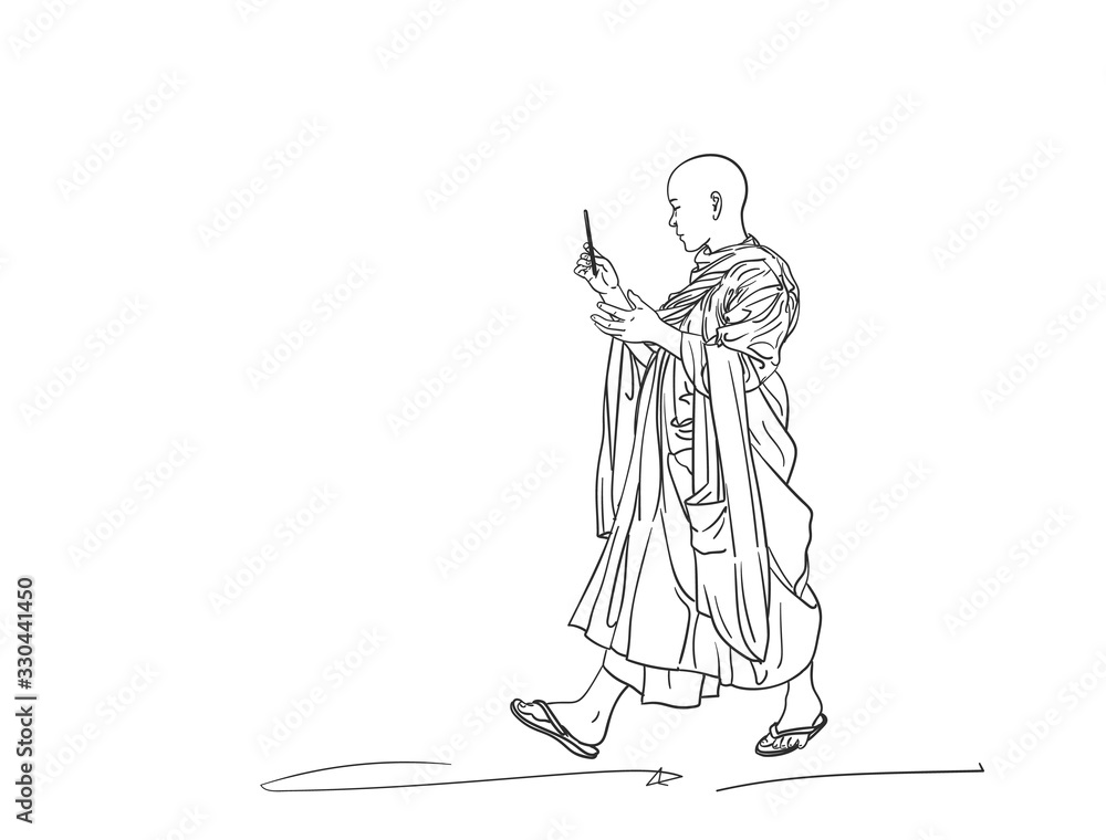 360+ Drawing Of The Buddhist Monk Illustrations, Royalty-Free Vector  Graphics & Clip Art - iStock