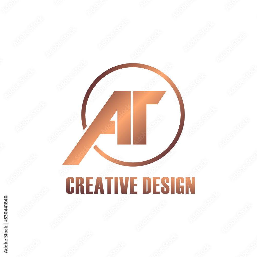 Letter AT logo design vector Letter AT logo design vector