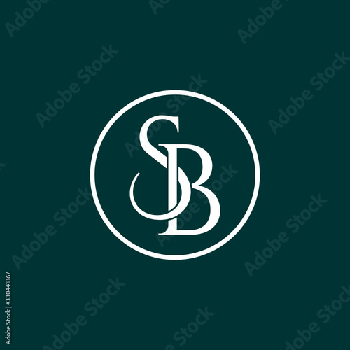luxury Letter SB logo design vector
