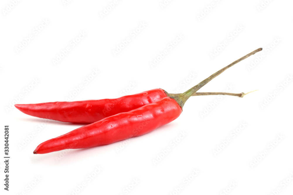 Two hot chili peppers