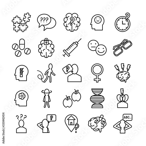 bundle of alzheimer set icons