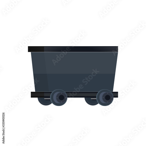 Trolley. Railway car. Vector illustration