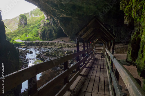 Smoo cave, Höhle bei Durness, Grafschaft Sutherland, Schottland
