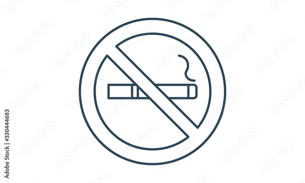 No smoking icon for anti-smoking and health awareness No smoking icon for anti-smoking and health awareness