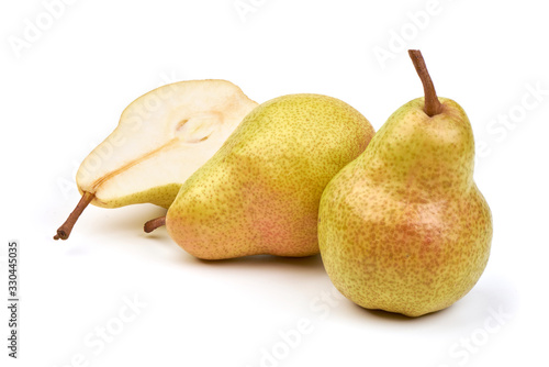 Ripe Fresh Juicy Pears, isolated on white background