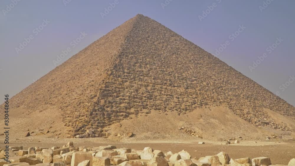 Red Pyramid. The Red Pyramid, also called the North Pyramid, is the largest of the three major pyramids located at the Dahshur necropolis in Cairo, Egypt. Red Pyramid. The Red Pyramid, also called the North Pyramid, is the largest of the three major pyramids located at the Dahshur necropolis in Cairo, Egypt.